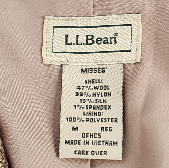 L.L. Bean, Womens Brown Tweed Lined Soft Warm Tailor Fit Blazer Jacket, s… - Picture 2 of 16